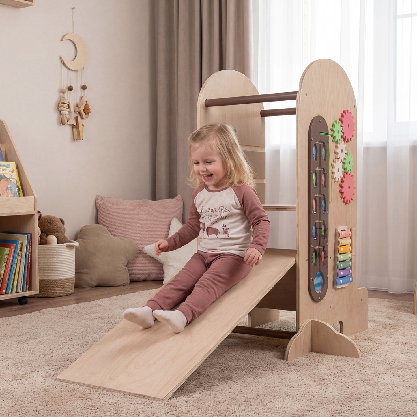 Toddler Standing Tower, Adjustable Height Step Stool With Chalkboard Toddler & Kids Furniture at Gallery Canada