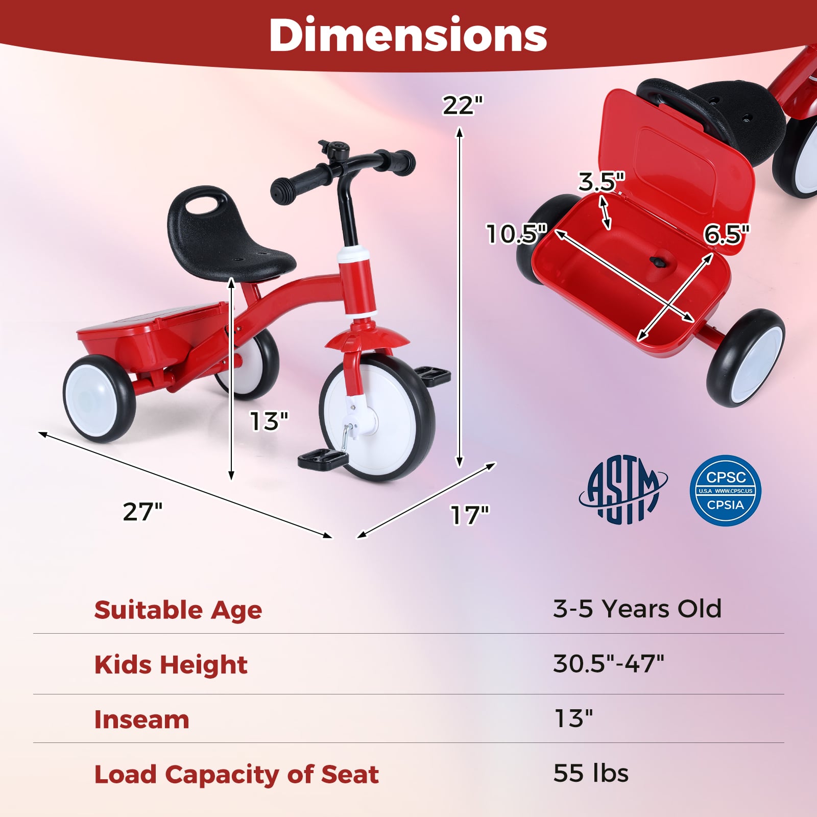 Toddler Tricycle with Glowing Wheels and 4-Level Adjustable Seat Balance Bikes at Gallery Canada