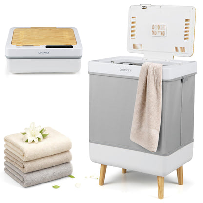 Towel Warmer Bucket, Foldable Design, Auto Shut Off, Natural