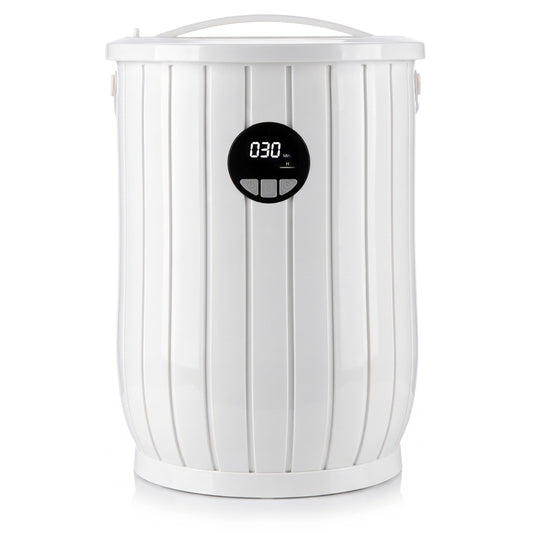Towel Warmer Heated Bucket With Auto Shut Off, Fragrance Tray, White