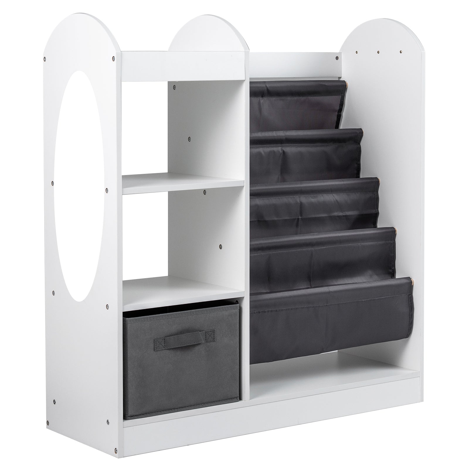 Toy Storage Organizer with 4-Tier Sling Shelves, White Kids Storage White at Gallery Canada