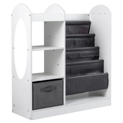 Toy Storage Organizer with 4-Tier Sling Shelves, White Kids Storage White at Gallery Canada