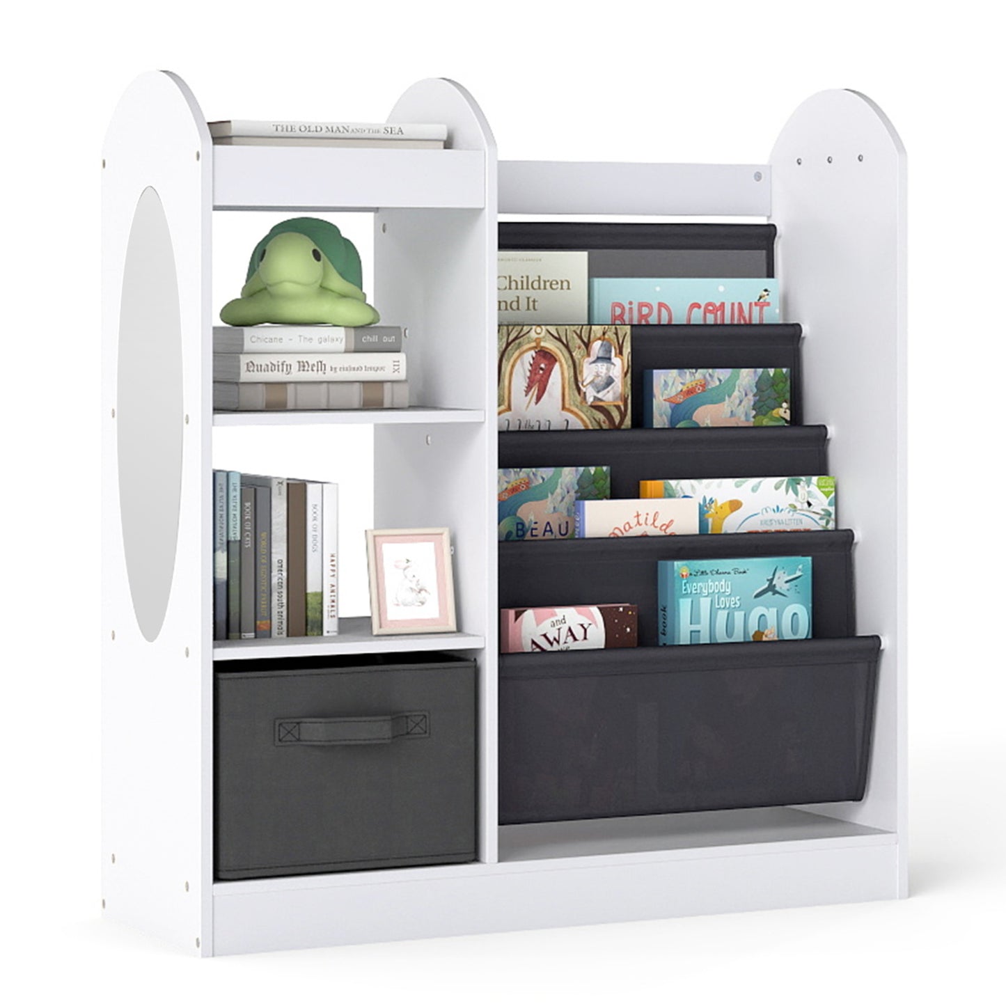 Toy Storage Organizer with 4-Tier Sling Shelves, White Kids Storage at Gallery Canada