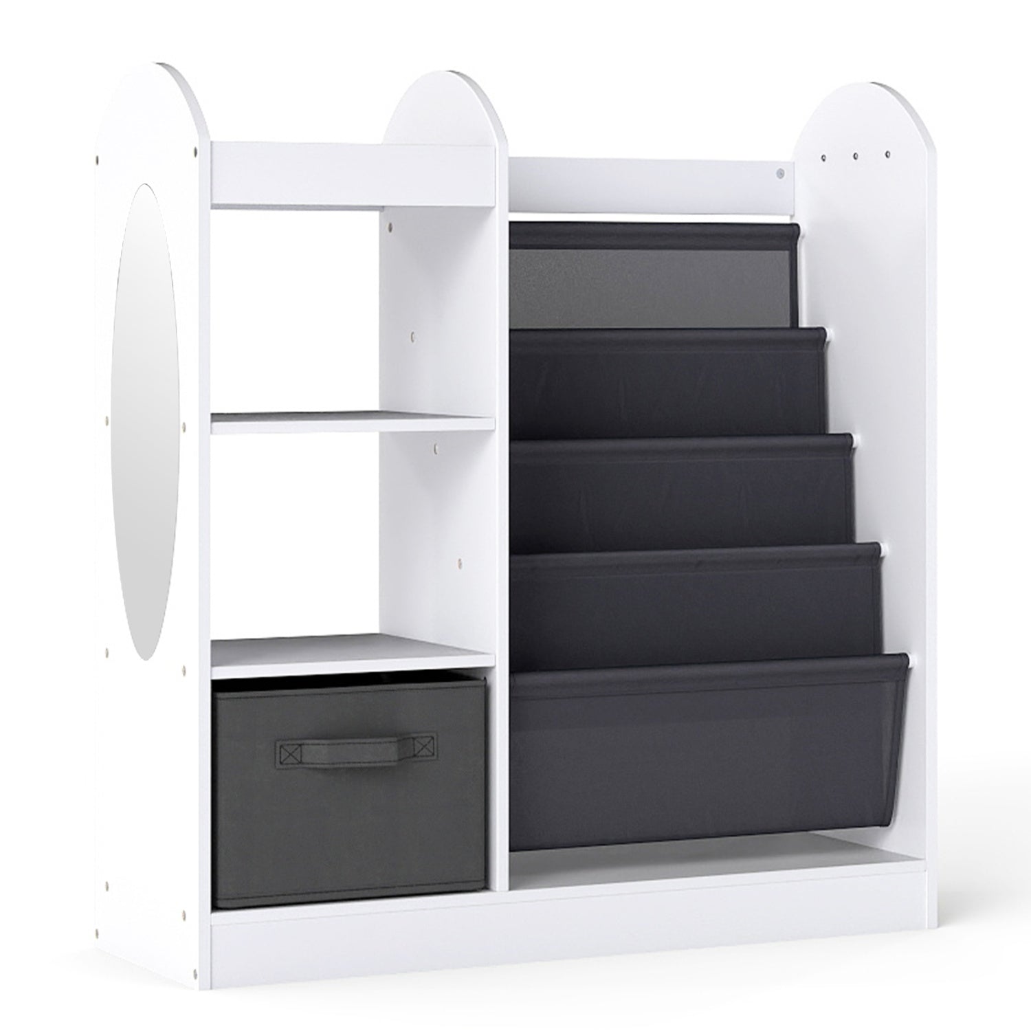 Toy Storage Organizer with 4-Tier Sling Shelves, White Kids Storage at Gallery Canada