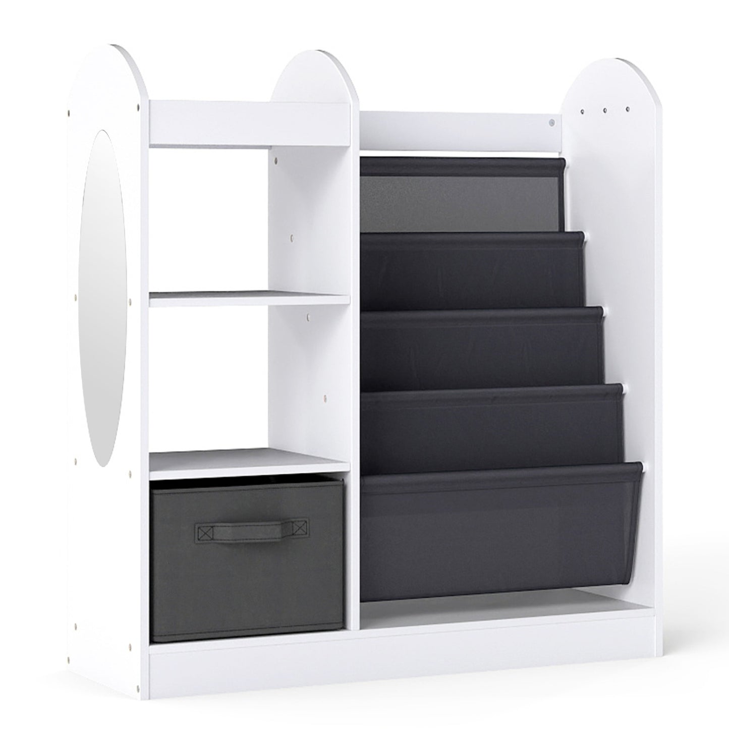 Toy Storage Organizer with 4-Tier Sling Shelves, White Kids Storage White at Gallery Canada