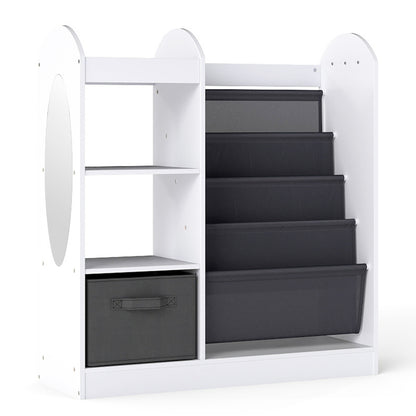 Toy Storage Organizer with 4-Tier Sling Shelves, White Kids Storage White at Gallery Canada