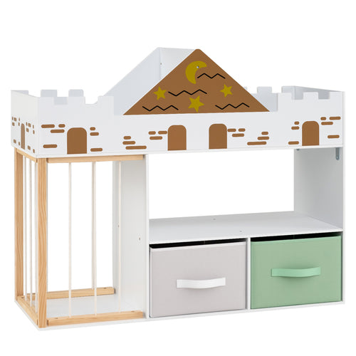 Toy Storage Organizer With Stuffed Animal Storage, White