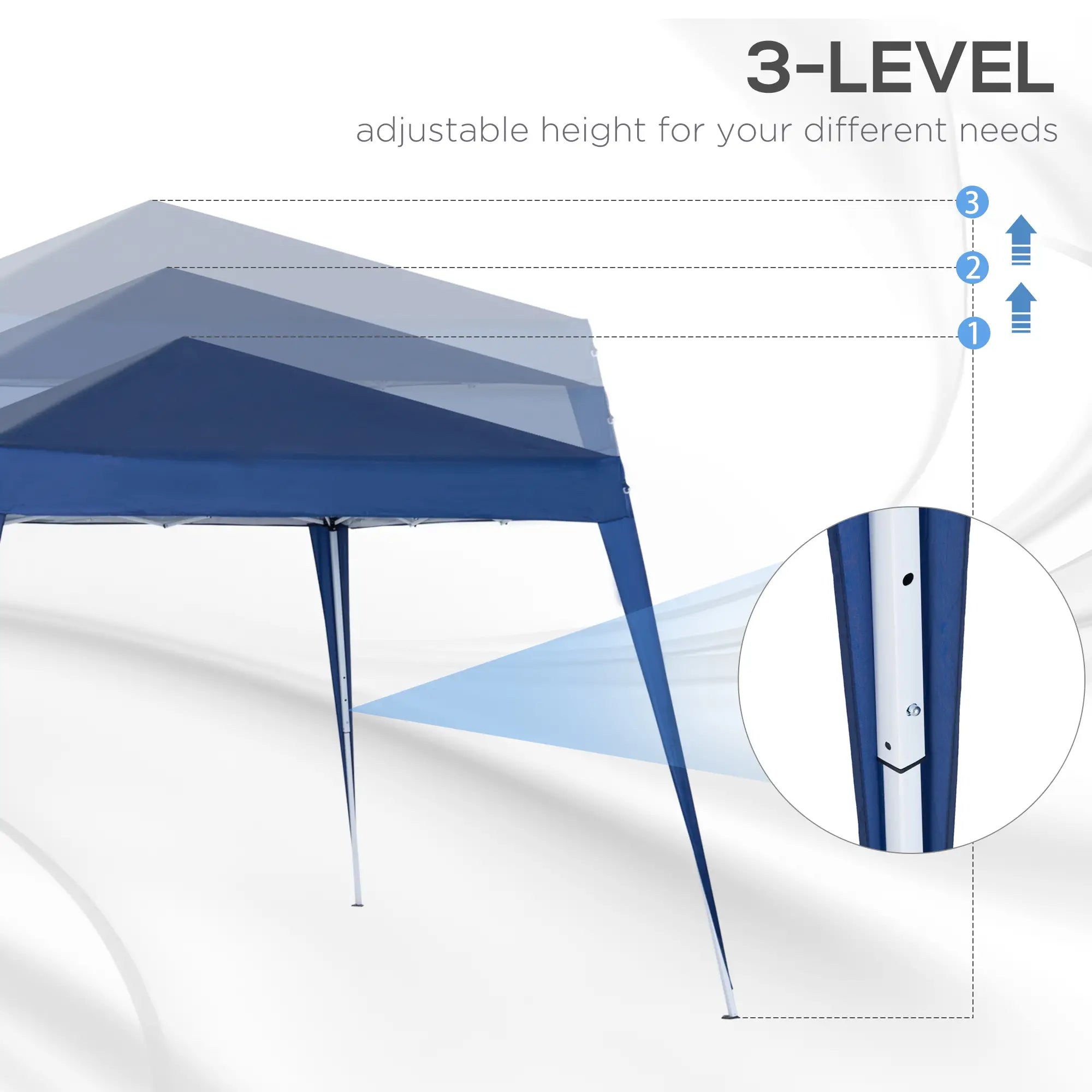 8' x 8' Pop Up Canopy, Portable Folding Tent, Blue Pop Up Canopies at Gallery Canada