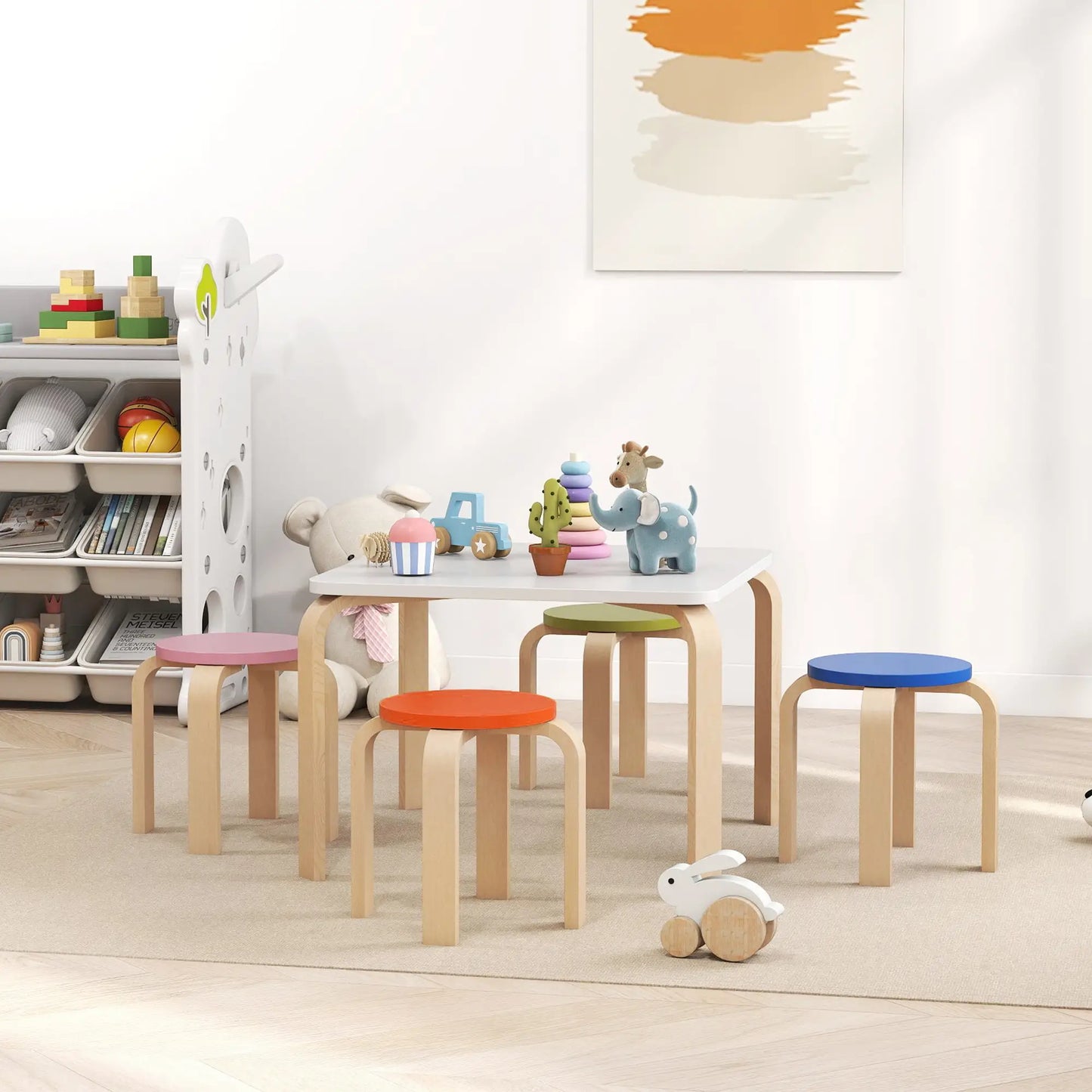 Kids Table and Chair Set, 5-Piece Children Furniture Kids Table Sets at Gallery Canada