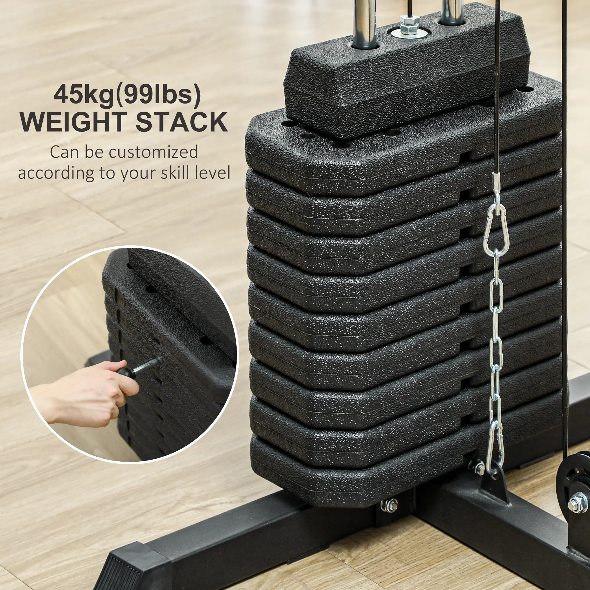 Home Gym Weights Machine, Multi Gym Lat Pulldown, Leg Workout, 99lbs Power Towers at Gallery Canada