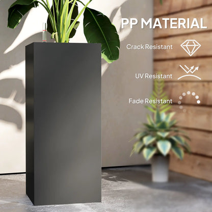 2 Pack 26 Inch Plastic Planter Box, Water Level Indicator, Dark Grey Garden Accessories at Gallery Canada