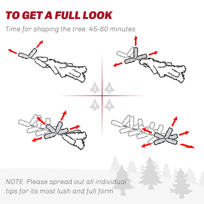 9ft Prelit Pencil Christmas Tree, Flocked, 895 Tips, Dual Color LEDs Pre Lit Christmas Trees at Gallery Canada