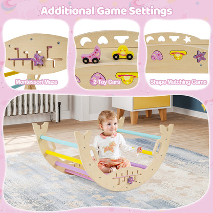 Triangle Set 8-in-1 Foldable Baby Climbing Toys Unicorn Theme, Pink Climbers & Slides at Gallery Canada