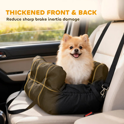 Dog Car Seat for Small Pets, Machine Washable, with Cushion, Black Dog Bike Trailers & Strollers at Gallery Canada