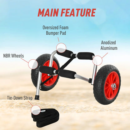 Kayak Cart Canoe Dolly, Aluminum Frame Folding Design, Paddleboard Trolley Kayak Carts at Gallery Canada