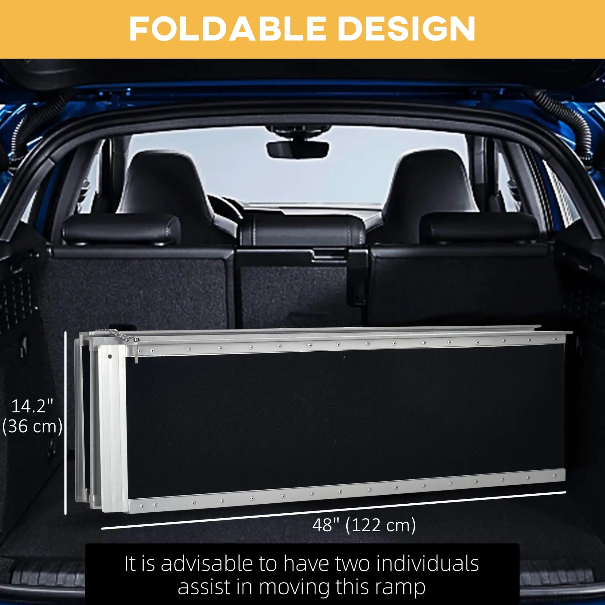 8ft Foldable Wheelchair Ramp, Non-Skid, Portable Aluminium Knee Walker & Wheelchair Ramps at Gallery Canada