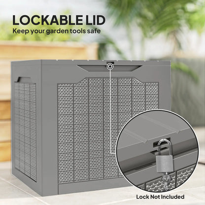 28 Gallon Deck Box, Resin Outdoor Storage With Handles, Waterproof UV Resistant Patio Storage Boxes at Gallery Canada