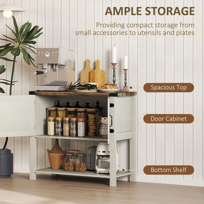 Farmhouse Kitchen Storage Cabinet, Free Standing Sideboard, White Storage Cabinets at Gallery Canada