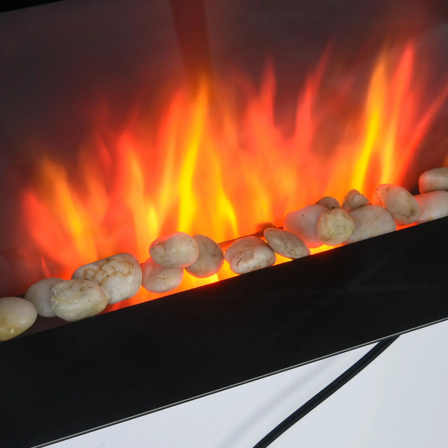 Wall Mounted Fireplace, 28.5 Inch Electric, LED Flame Effect, 7 Colors, Black Electric Fireplaces at Gallery Canada