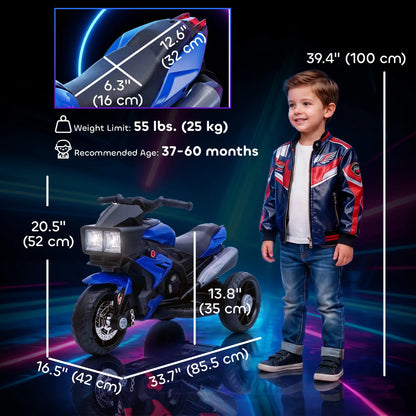 Kids Electric Motorcycle Ride-On Toy, 6V Battery Powered, Blue Electric Motorcycles at Gallery Canada