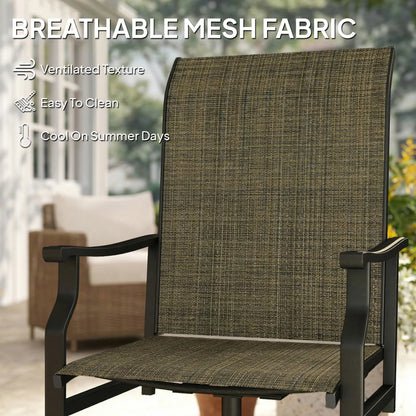 Swivel Rocker Outdoor Chair Set Of 2, High Back, Brown Bistro Sets at Gallery Canada