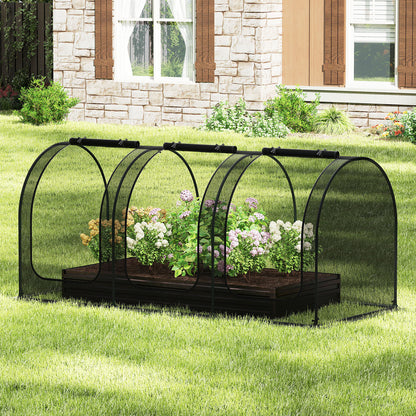 Tunnel Crop Cage Large Portable Plant Protection Tent with 3 Roll-up Zippered Doors Greenhouses at Gallery Canada
