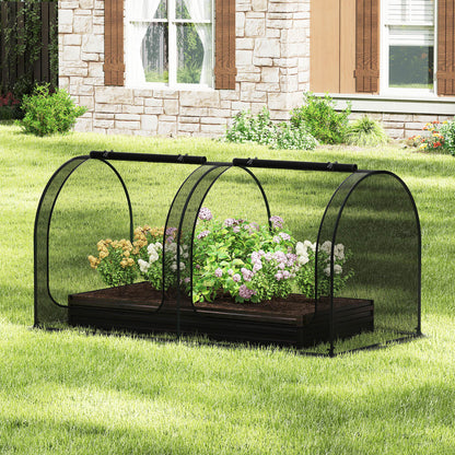 Tunnel Crop Cage Large Portable Plant Protection Tent with 2 Roll-up Zippered Doors Greenhouses at Gallery Canada