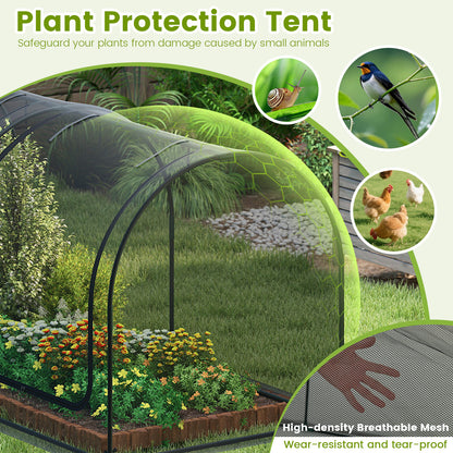 Tunnel Crop Cage Large Portable Plant Protection Tent with 2 Roll-up Zippered Doors Greenhouses at Gallery Canada