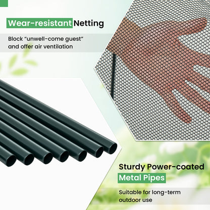 Tunnel Crop Cage Large Portable Plant Protection Tent with 3 Roll-up Zippered Doors Greenhouses at Gallery Canada
