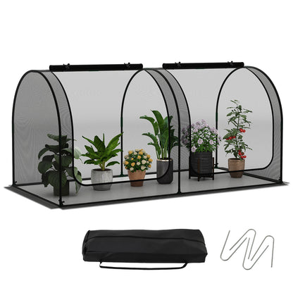 Tunnel Crop Cage Large Portable Plant Protection Tent with 2 Roll-up Zippered Doors Greenhouses at Gallery Canada