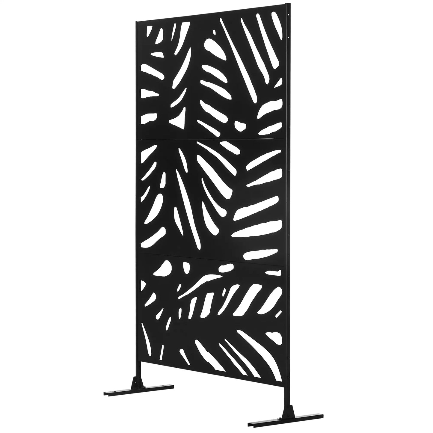 Freestanding Outdoor Privacy Screen, Metal Divider for Garden, Backyard, Black Side Awnings at Gallery Canada