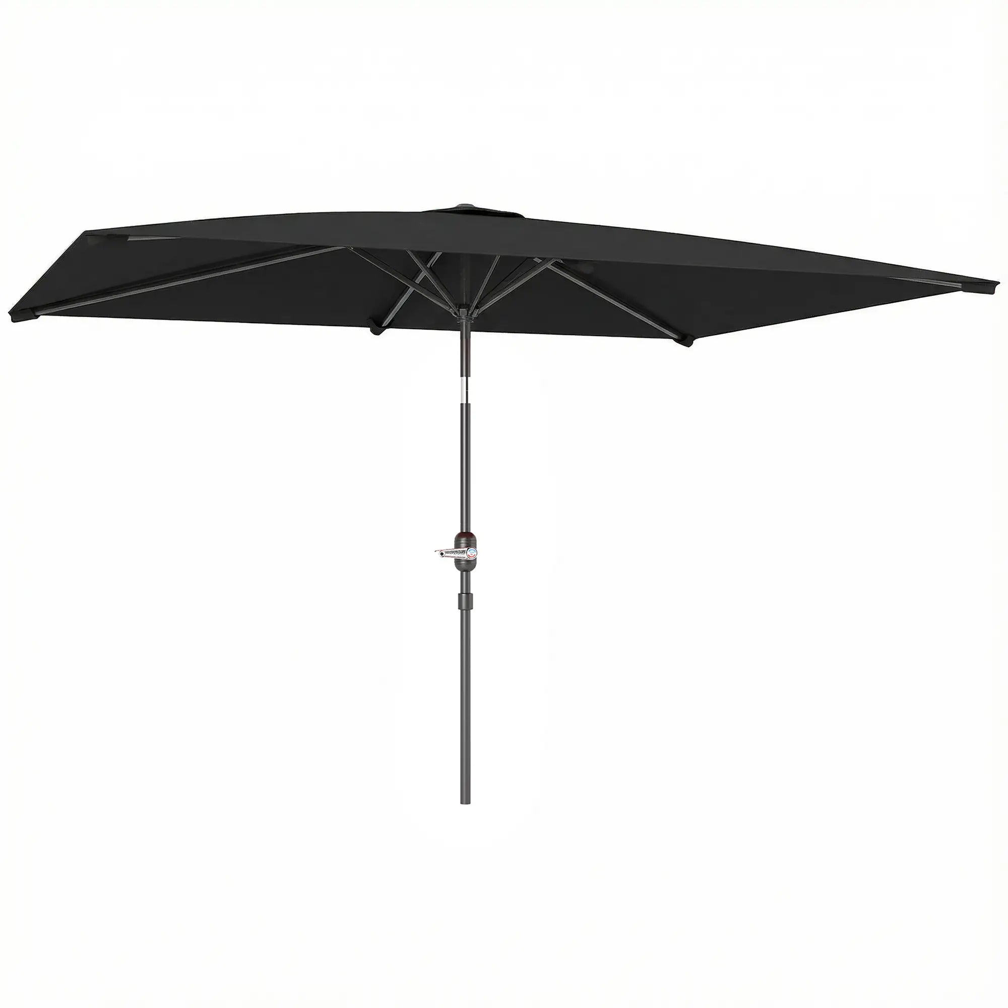 6.4 x 9.7ft Rectangle Aluminum Tilt Patio Umbrella, With Crank, Black Offset Cantilever Umbrellas at Gallery Canada