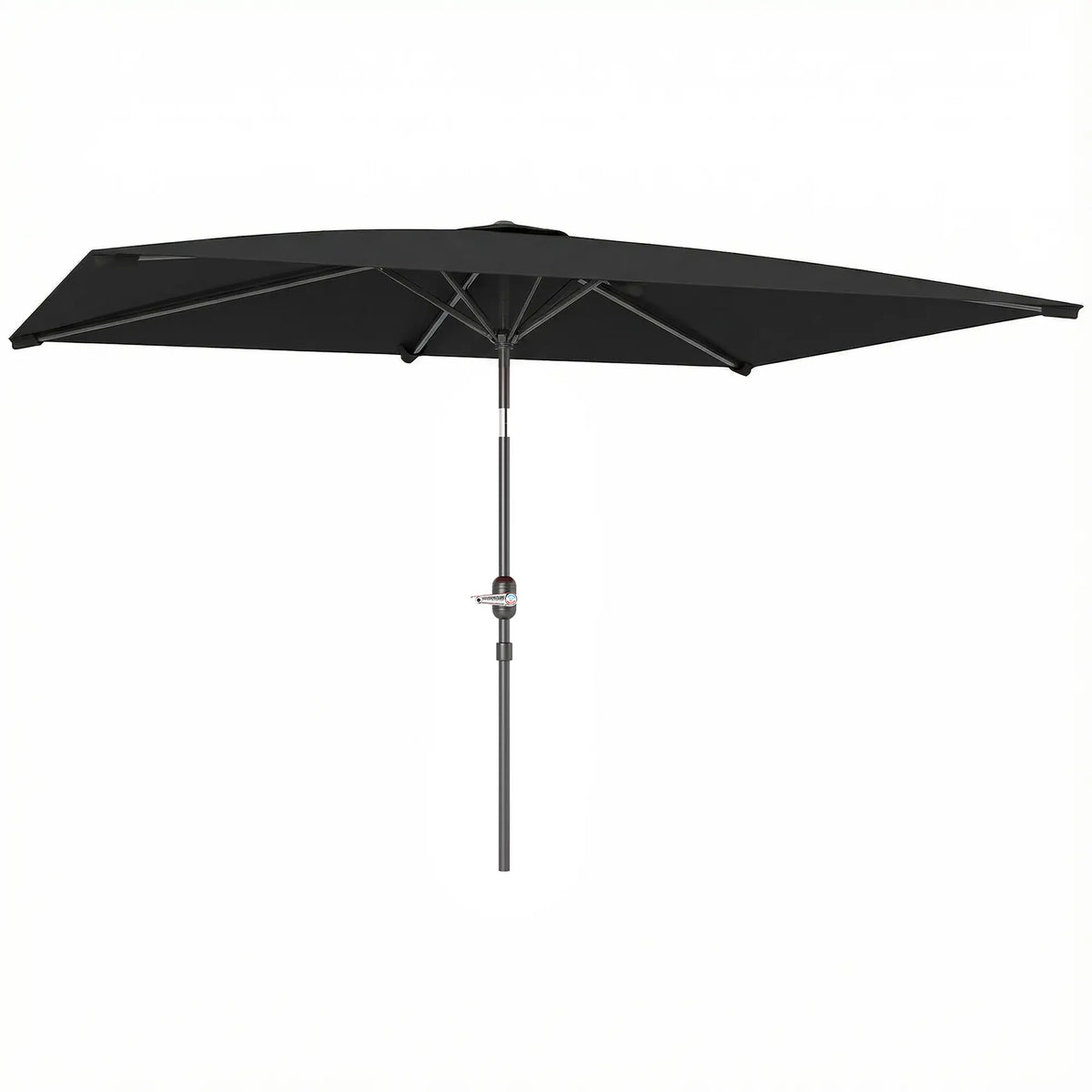 6.4 x 9.7ft Rectangle Aluminum Tilt Patio Umbrella, With Crank, Black Offset Cantilever Umbrellas at Gallery Canada