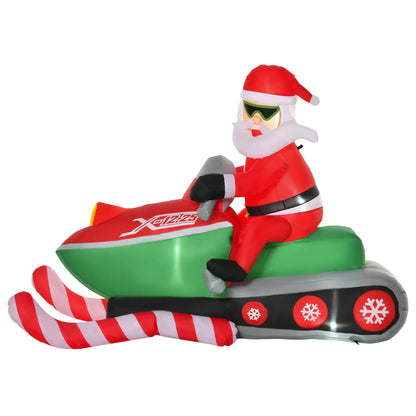 5.2ft Inflatable Santa Claus with Snowmobile, LED Lighted Christmas Inflatables at Gallery Canada