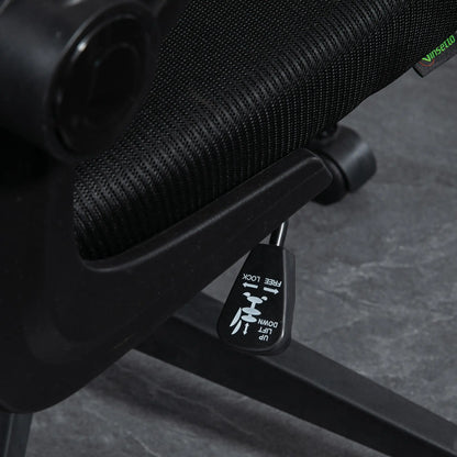 Mesh Office Chair, Swivel Desk Chair, Lumbar Support, Adjustable Height, Flip-Up Arm, Black Office Chairs at Gallery Canada