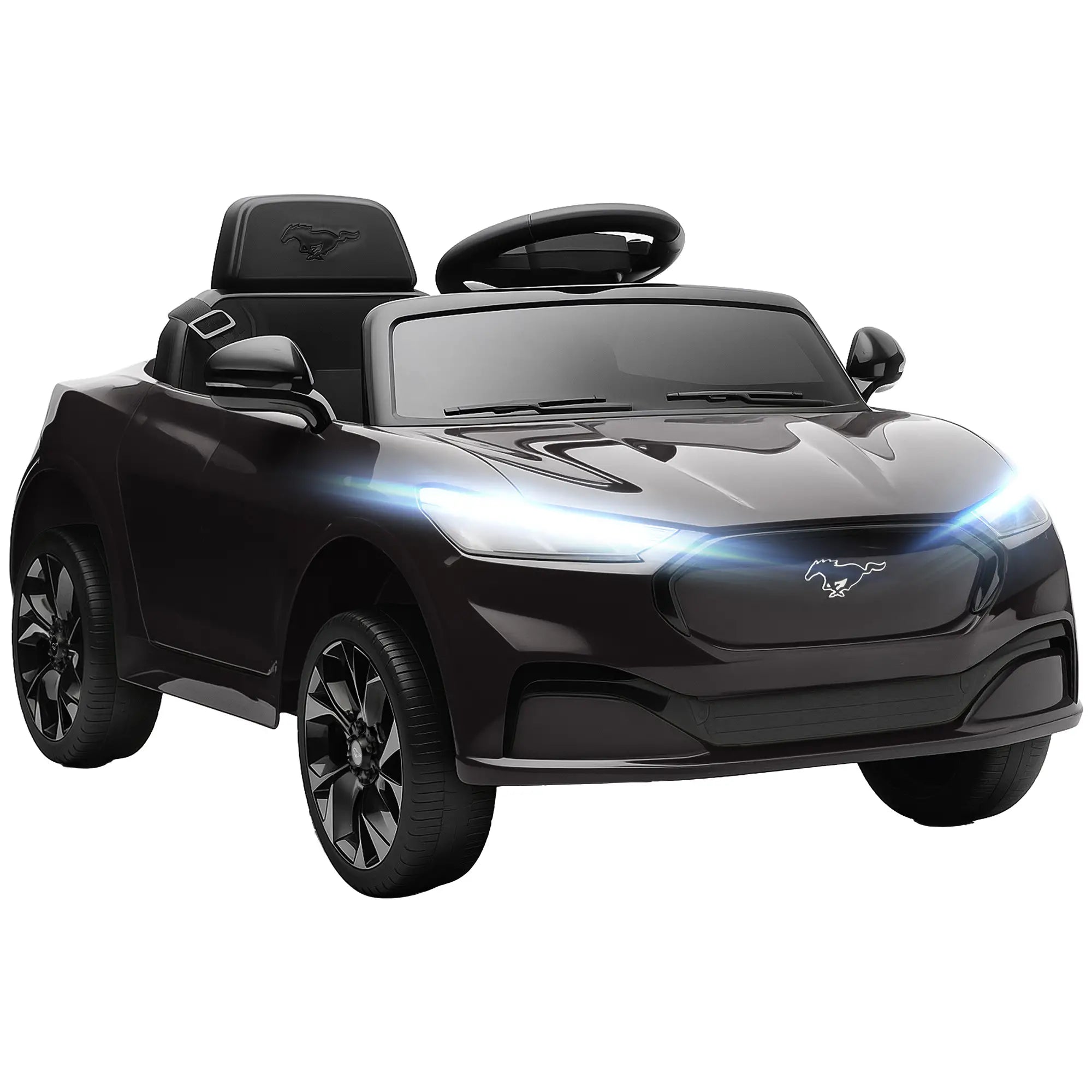 Ride On Car For Kids, 12V Electric Car, Remote Control, LED Light, Music, Black Electric Toy Cars at Gallery Canada