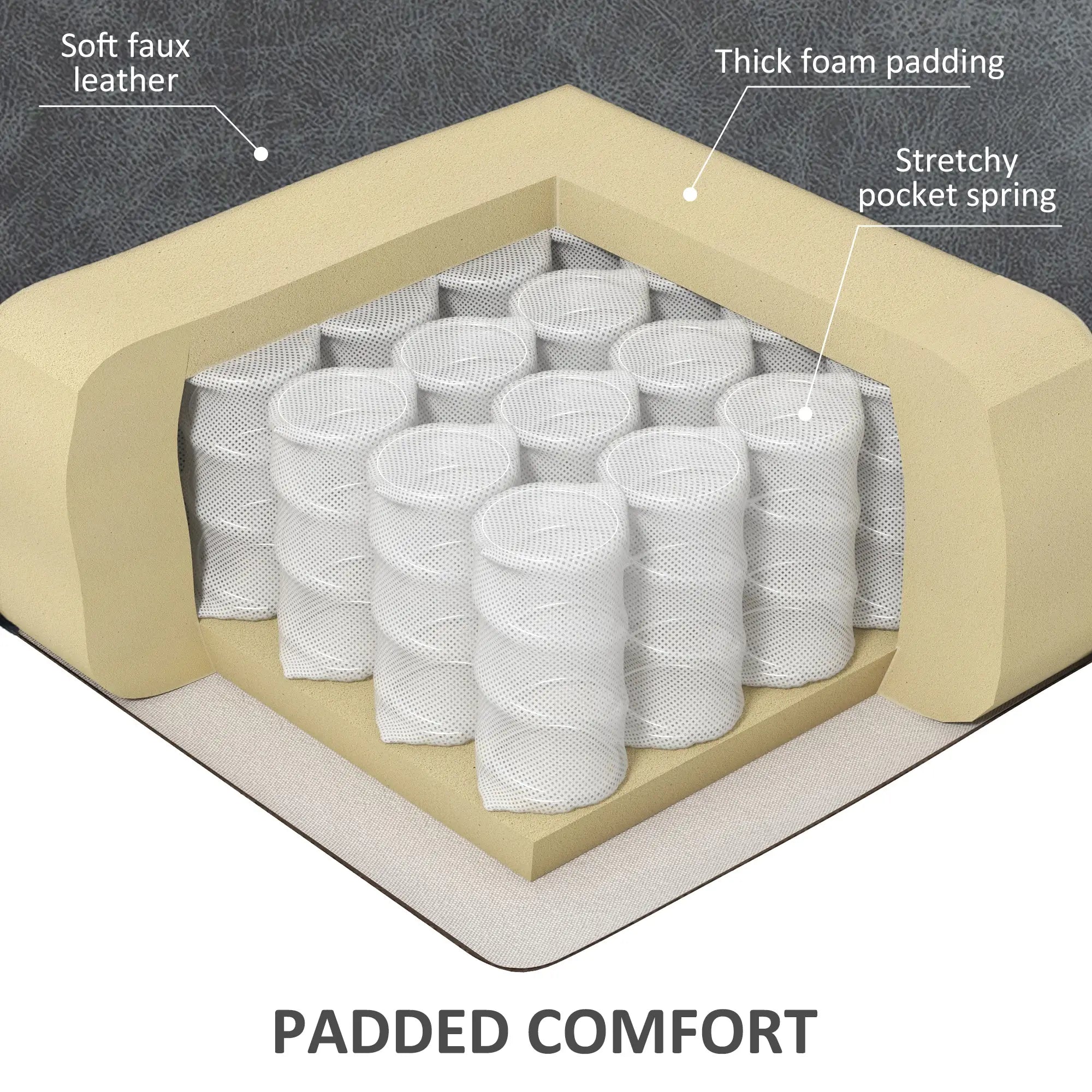 Electric Recliner Chair, PU Leather, Quick Assembly, Remote, Grey Sofas & Reclining Chairs at Gallery Canada