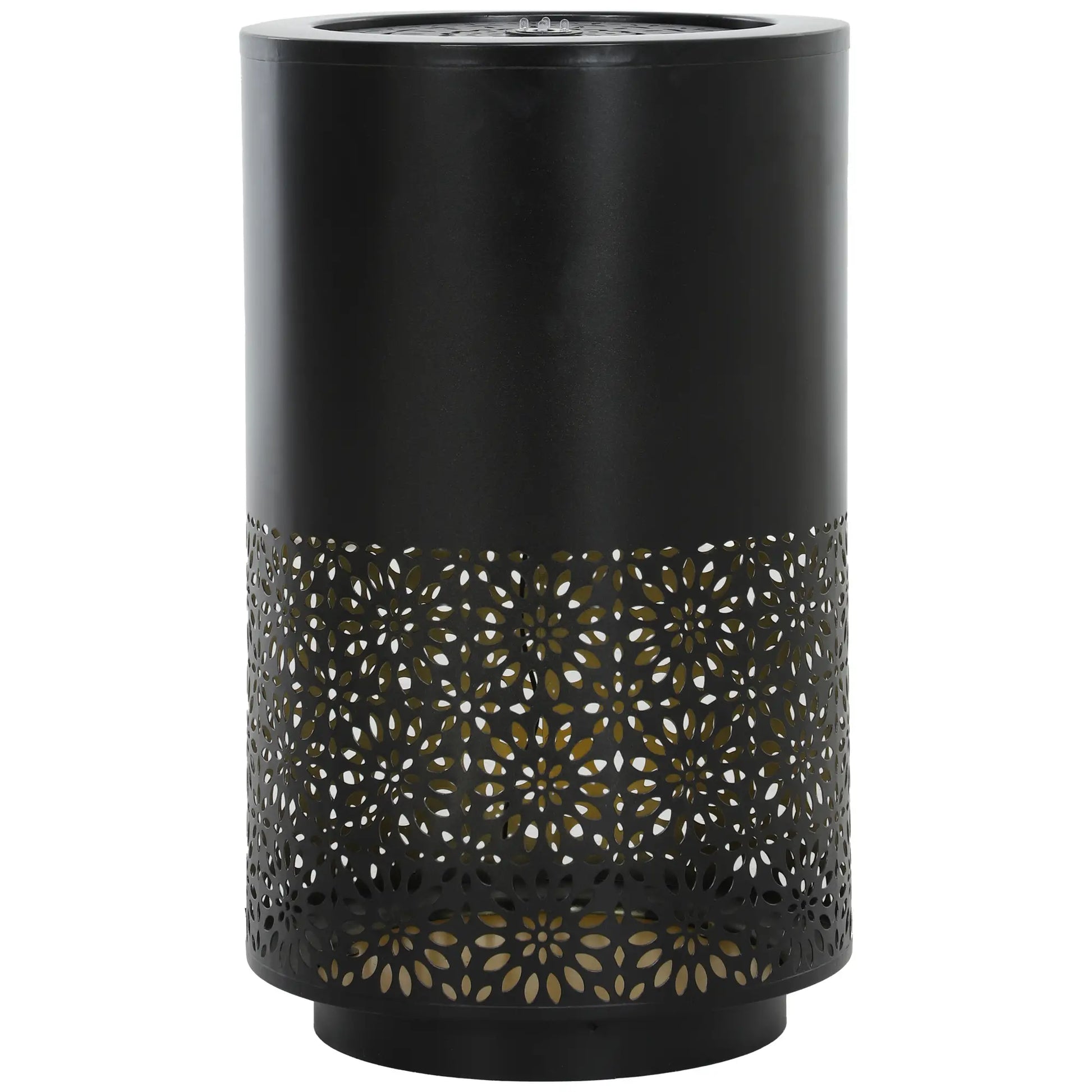 21" Tall Garden Waterfall Fountain, LED Lights, Adjustable Flow, Black Water Fountains Black at Gallery Canada