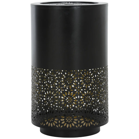 21" Tall Garden Waterfall Fountain, LED Lights, Adjustable Flow, Black Water Fountains Black at Gallery Canada