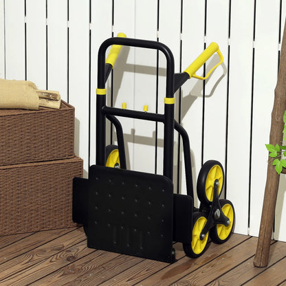 6-Wheels Stair Climber Cart, Foldable Steel, 264lbs Capacity, Yellow Folding Hand Trucks at Gallery Canada