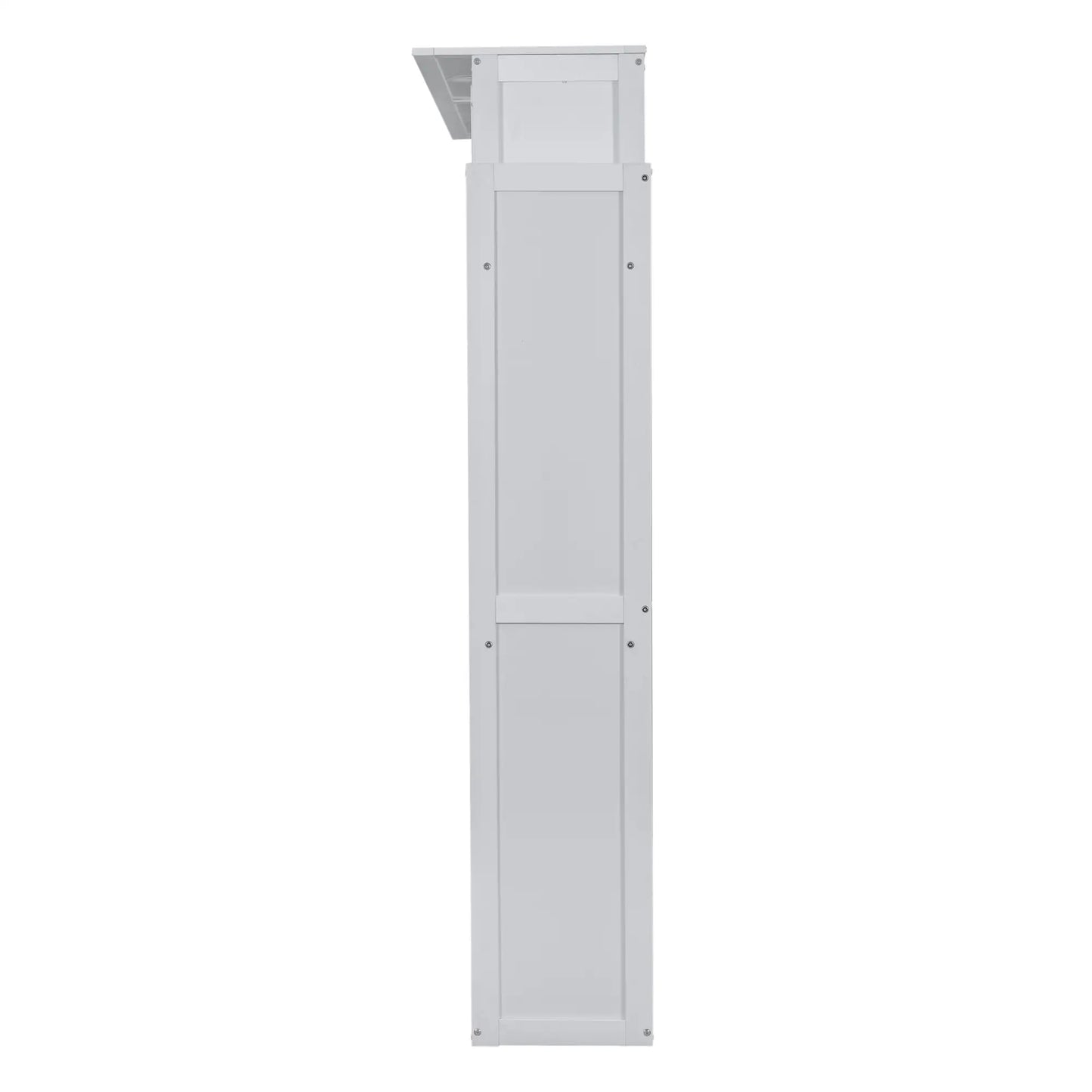 Murphy Bed with Shelves, LED Lights, 97.5" L x 84.5" W x 88.5" H, White Bed Frames at Gallery Canada