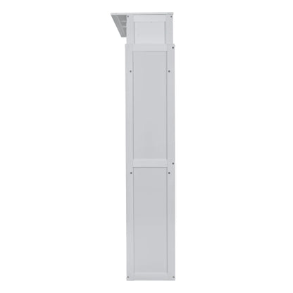 Murphy Bed with Shelves, LED Lights, 97.5" L x 84.5" W x 88.5" H, White Bed Frames at Gallery Canada