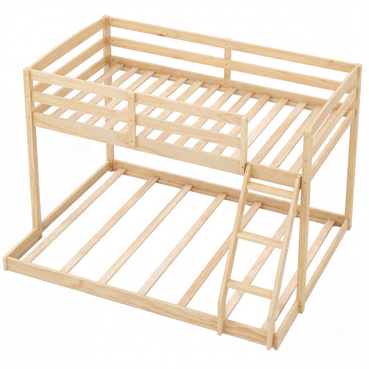 Twin Over Full Bunk Bed Frame, Natural Bunk Bed Frame Natural at Gallery Canada