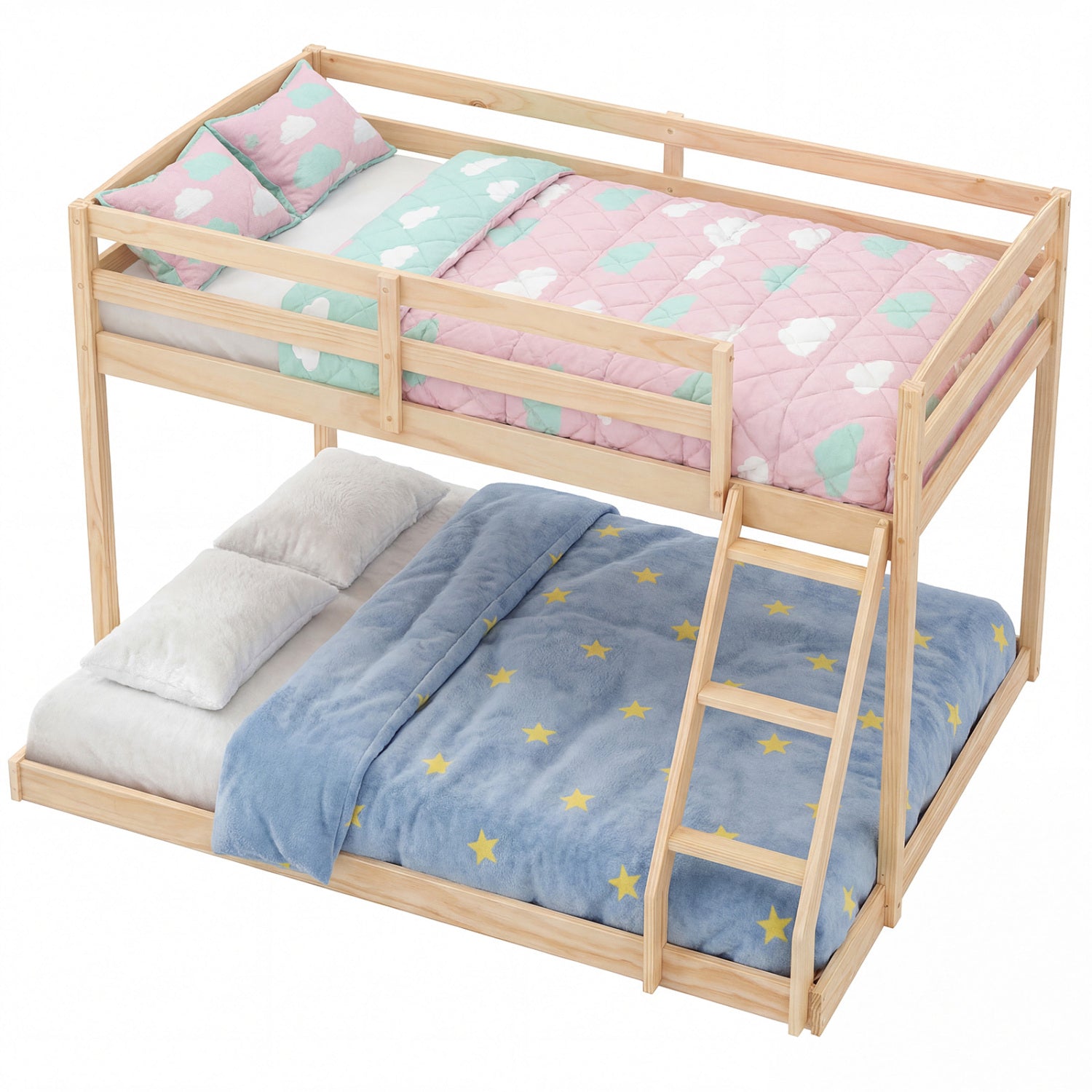 Twin Over Full Bunk Bed Frame, Natural Bunk Bed Frame at Gallery Canada