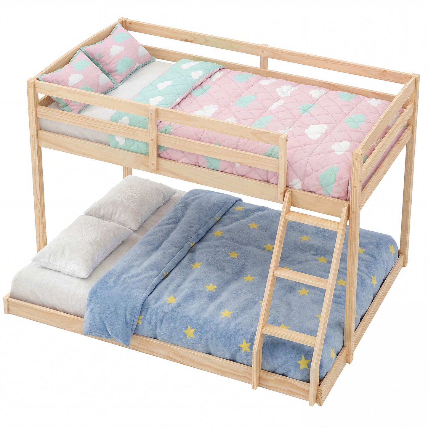 Twin Over Full Bunk Bed Frame, Natural Bunk Bed Frame at Gallery Canada