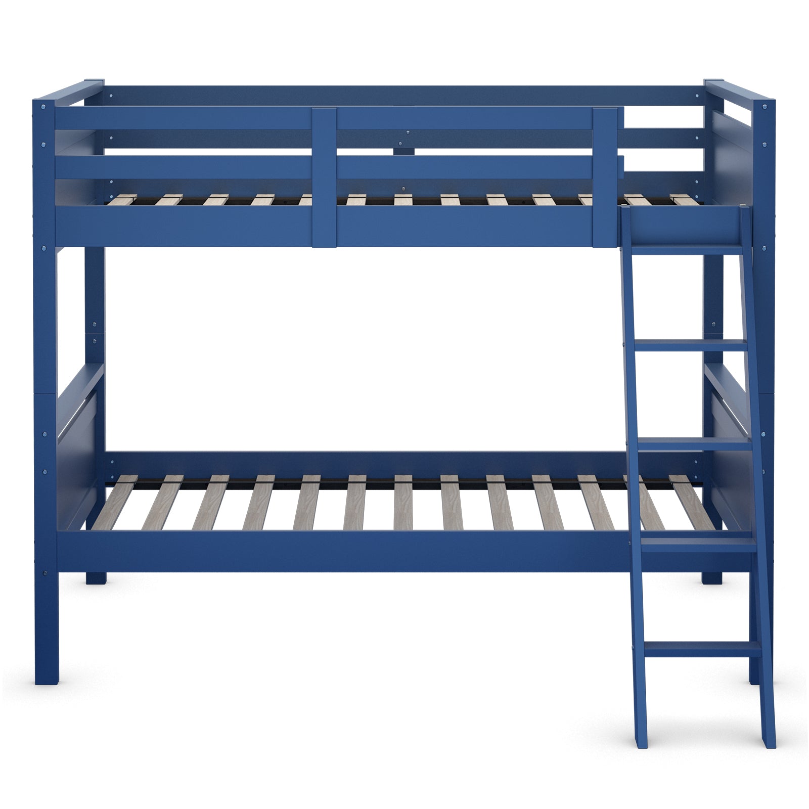 Twin Over Twin Bunk Bed Convertible 2 Individual Beds Wooden , Navy Bunk Bed Frame at Gallery Canada
