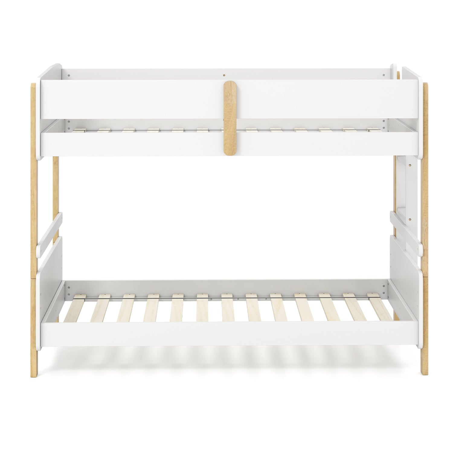 Twin Over Twin Bunk Bed with Ladder Convertible to 2 Twin Beds Toddler Wood Bunk Bed, White Toddler Beds at Gallery Canada