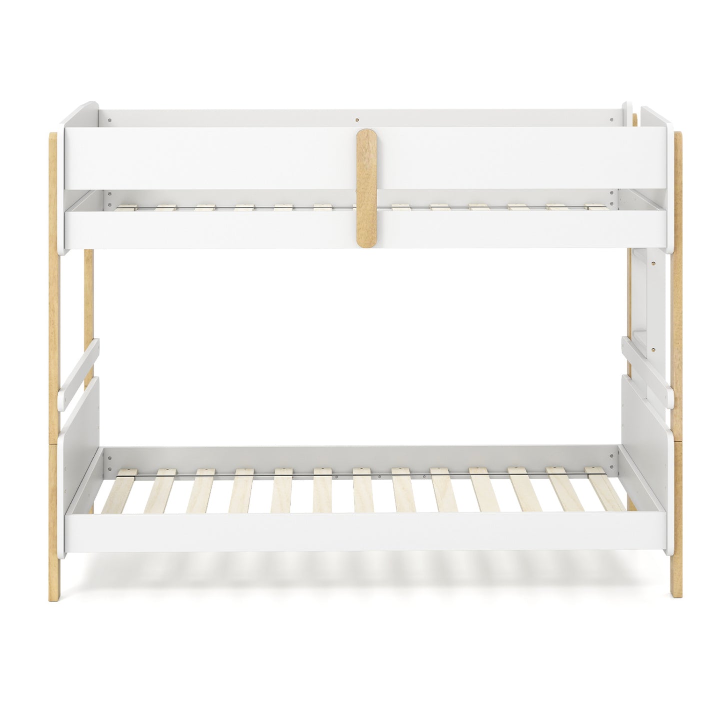 Twin Over Twin Bunk Bed with Ladder Convertible to 2 Twin Beds Toddler Wood Bunk Bed, White Toddler Beds at Gallery Canada