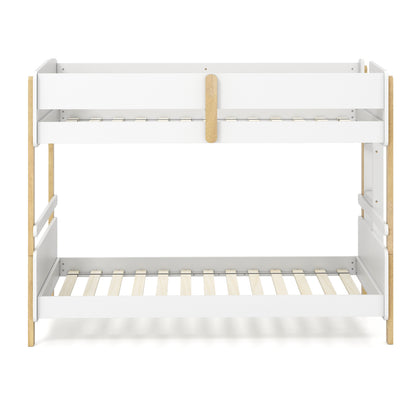 Twin Over Twin Bunk Bed with Ladder Convertible to 2 Twin Beds Toddler Wood Bunk Bed, White Toddler Beds at Gallery Canada
