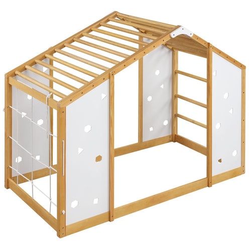 Twin Size Climbing Bed, Montessori Floor Bed, White